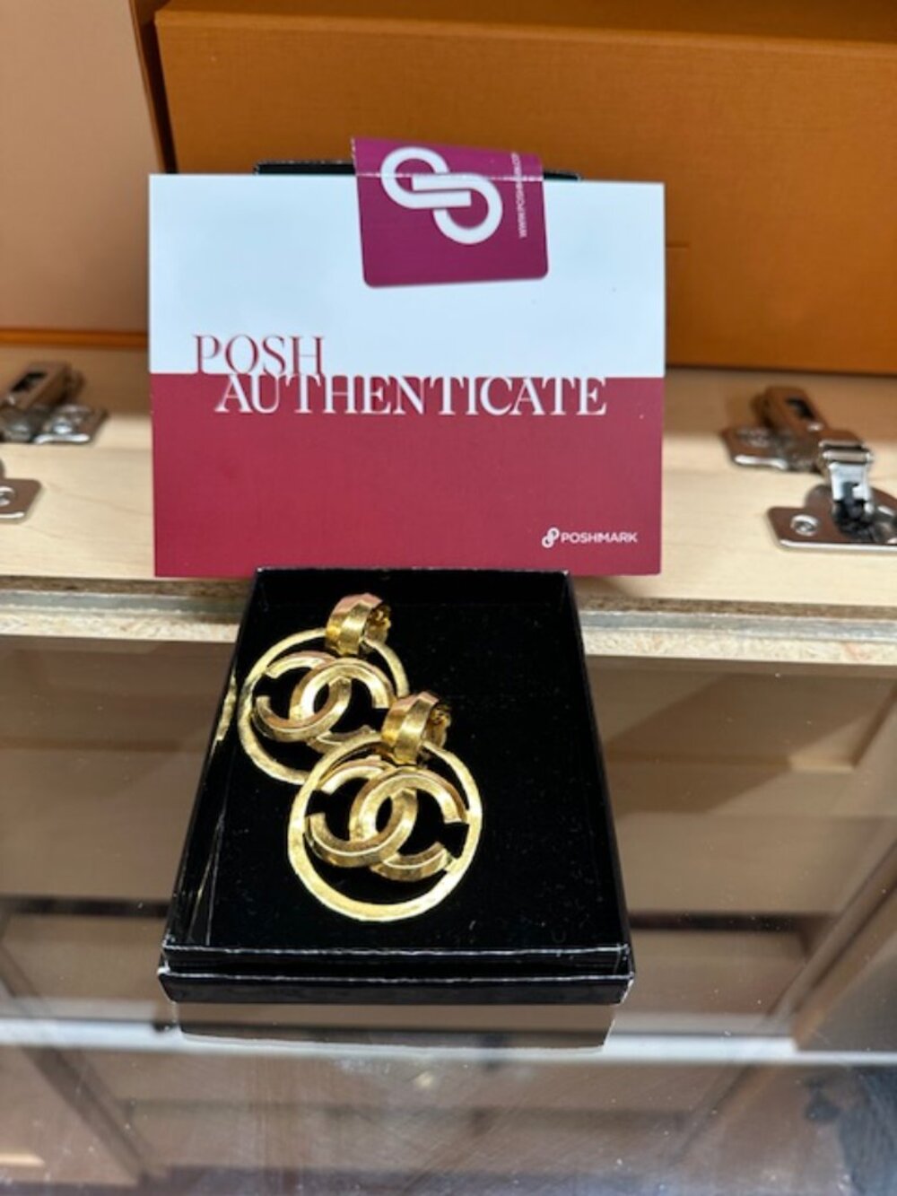 Chanel Vintage CC Clip-On Drop Earrings - Picture 5 of 7